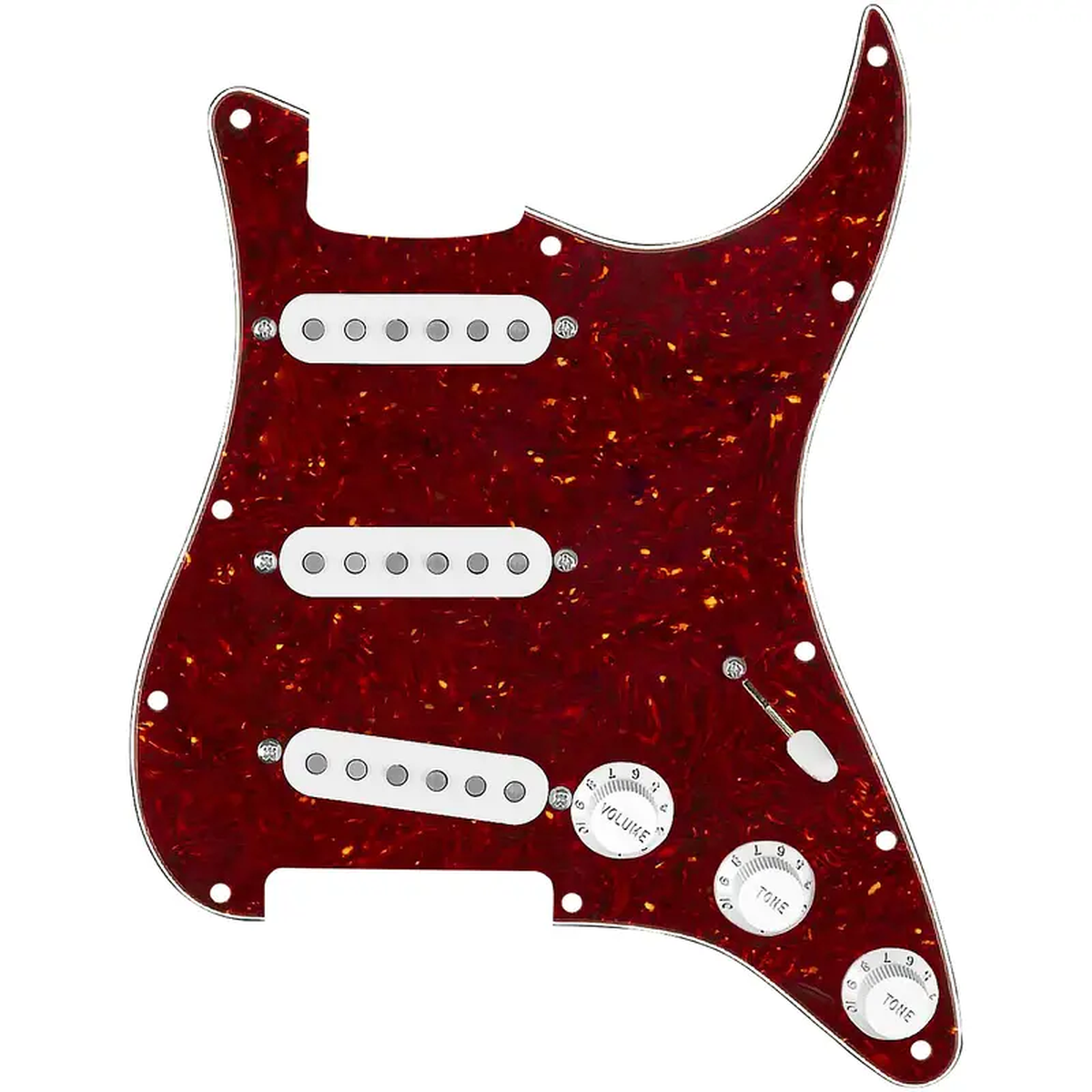 920D Custom Vintage American Loaded Pickguard for Strat With White Pickups and S5W-BL-V Wiring Harness