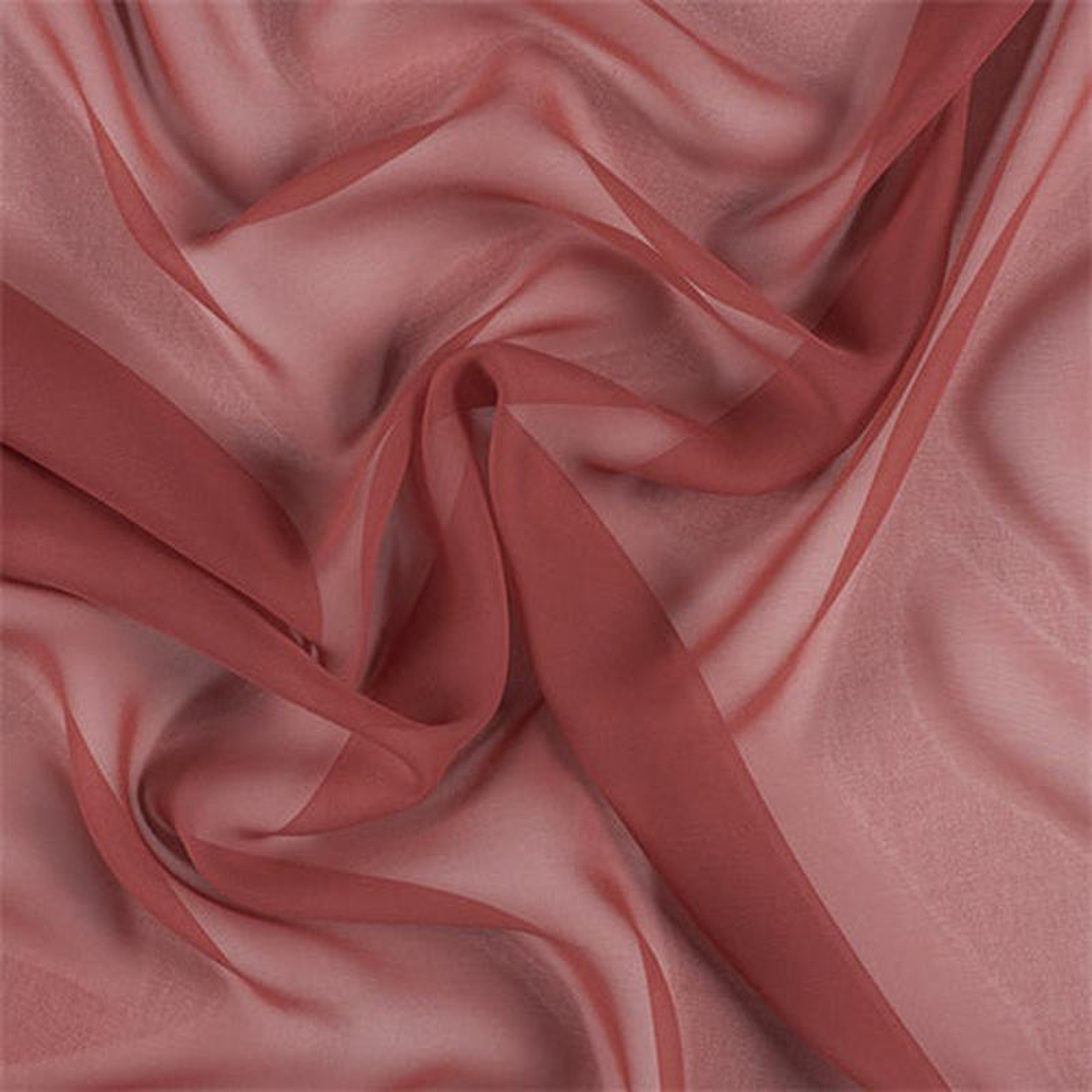 Runway Silks Antique Red Silk Chiffon Fabric 8211 Reorderable