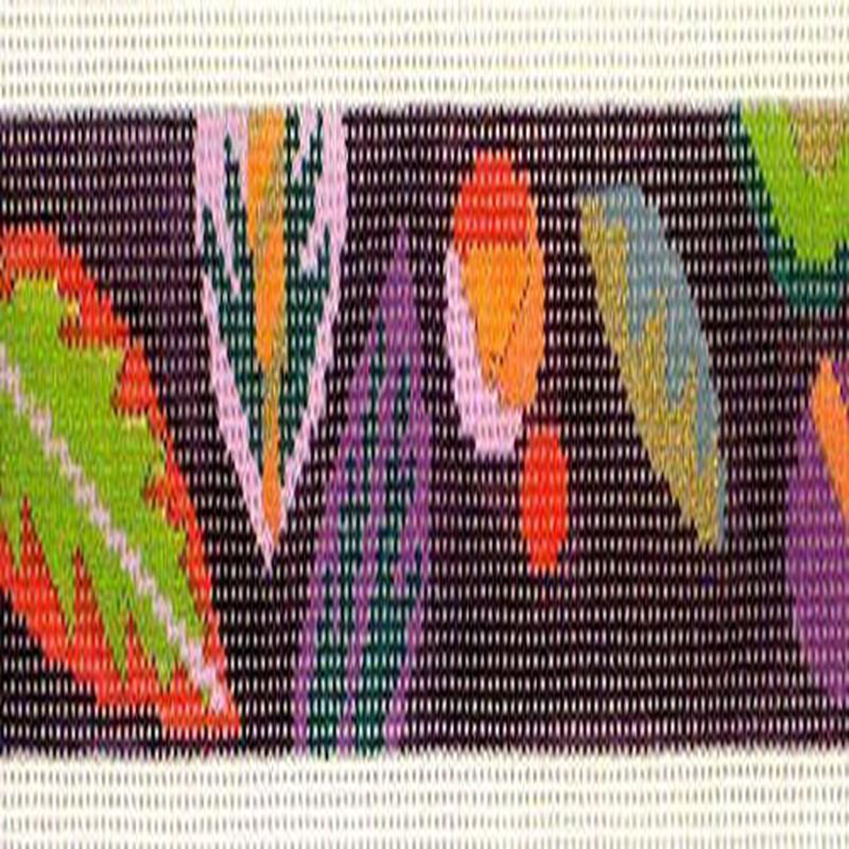 Zecca Dark Leaf Belt Needlepoint Canvas