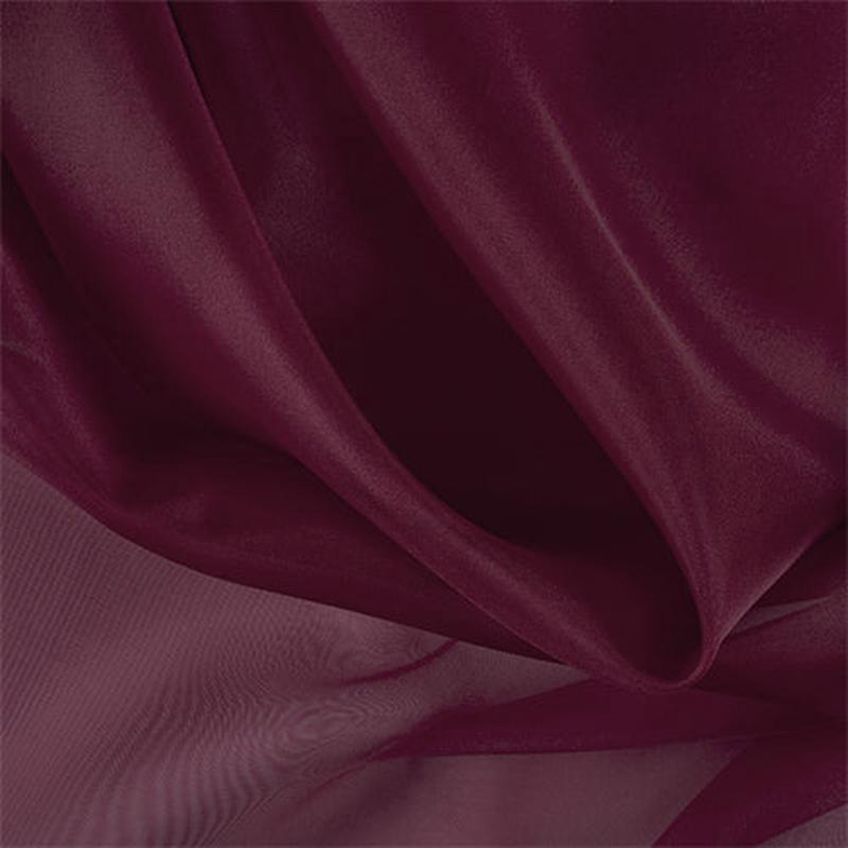 Runway Silks Burgundy Silk Organza Fabric 8211 Reorderable
