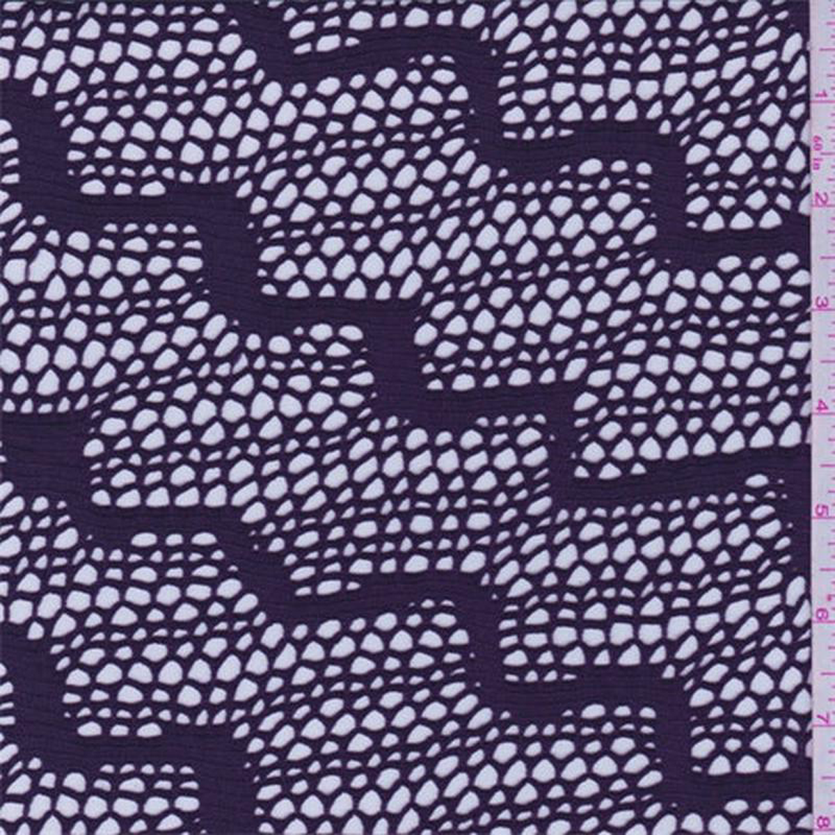 1 78 YD PC-Amethyst Wavy Stripe Stretch Lace Fabric