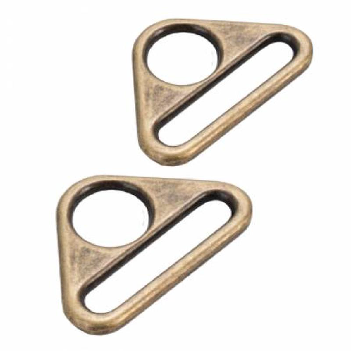 (2) Triangle Rings 18243Antique Brass By Annie
