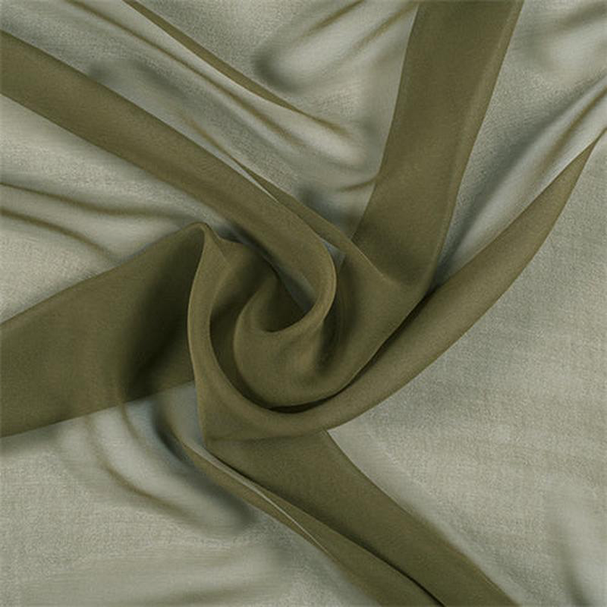 Runway Silks Moss Green Silk Chiffon Fabric 8211 Reorderable