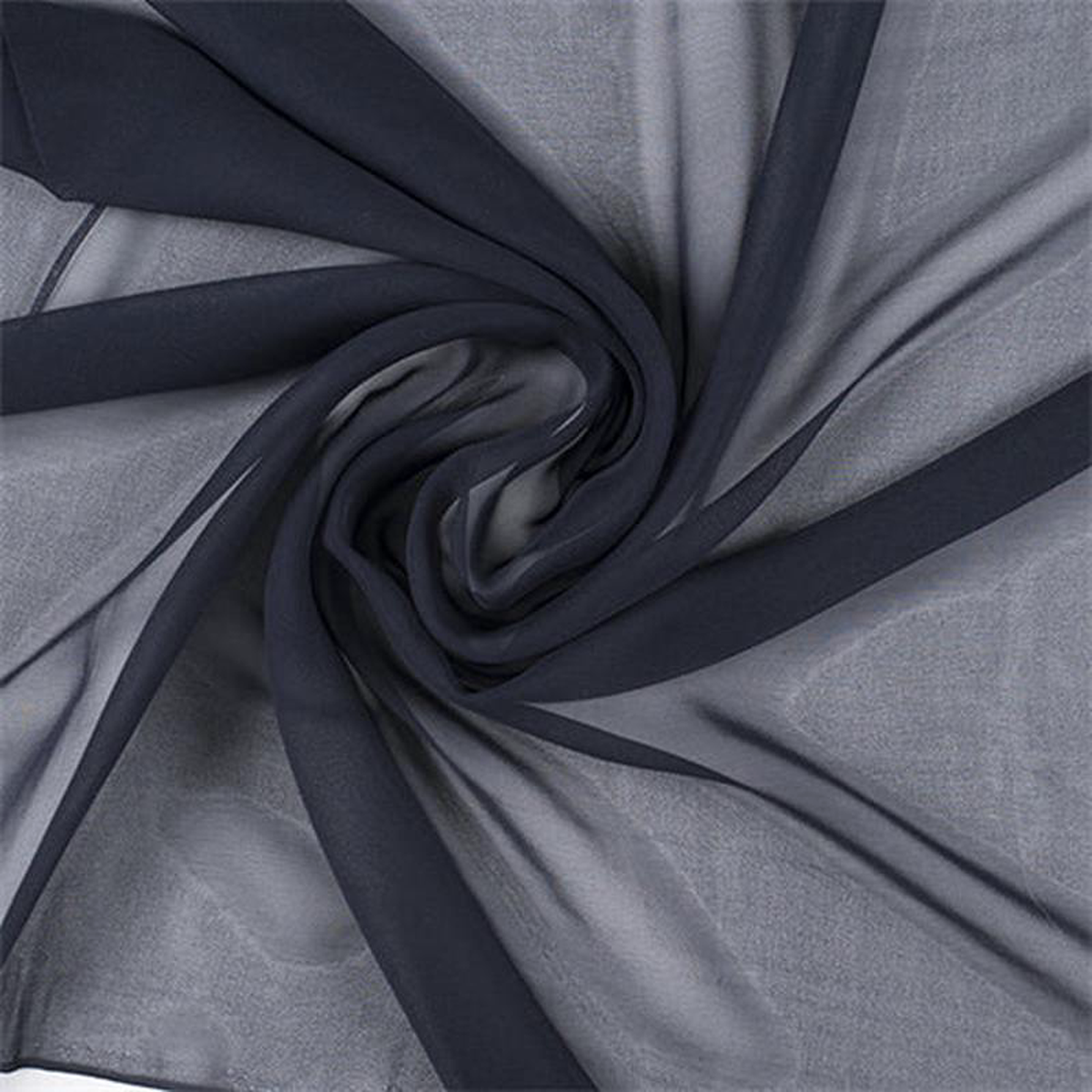 Runway Silks Midnight Navy Silk Chiffon Fabric 8211 Reorderable