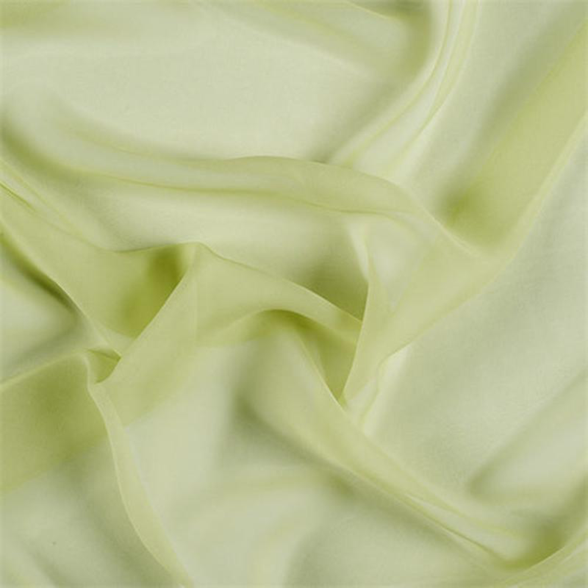 Runway Silks Light Lime Silk Chiffon Fabric 8211 Reorderable