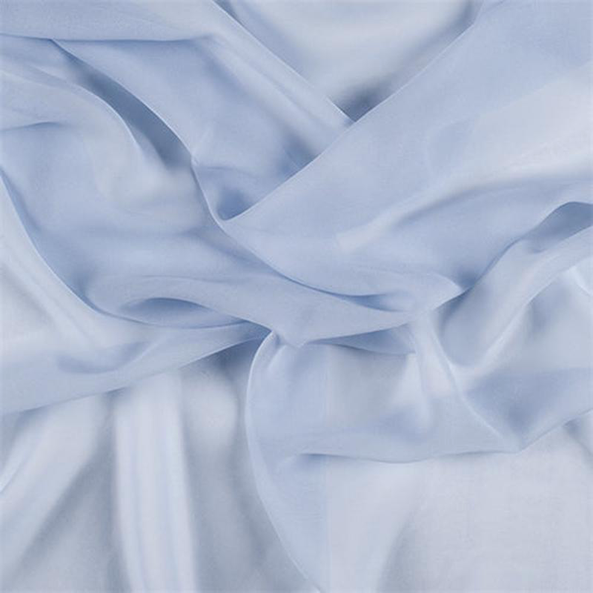 Runway Silks Sky Blue Wide Silk Chiffon Fabric 8211 Reorderable