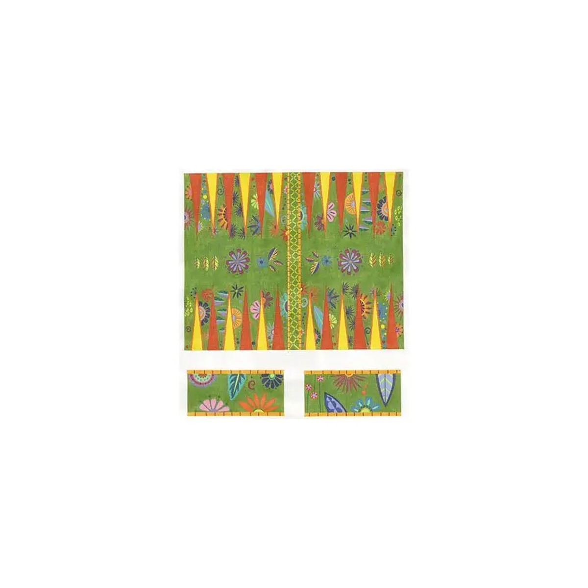 Zecca Border Garden Backgammon Set Needlepoint Canvas