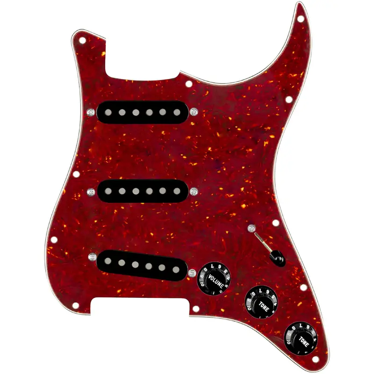 920D Custom Texas Vintage Loaded Pickguard for Strat With Black Pickups and S5W Wiring Harness