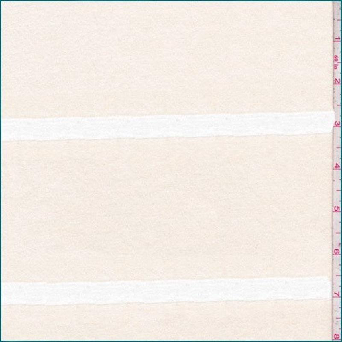 1 YD PC-CreamWhite Burnout Stripe Rayon Jersey Knit Fabric