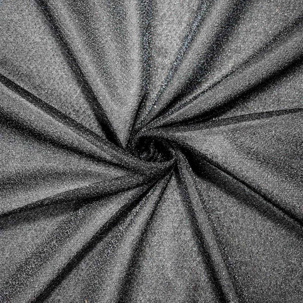 Black-Silver Poly Metallic Sparkle Double Knit Fabric