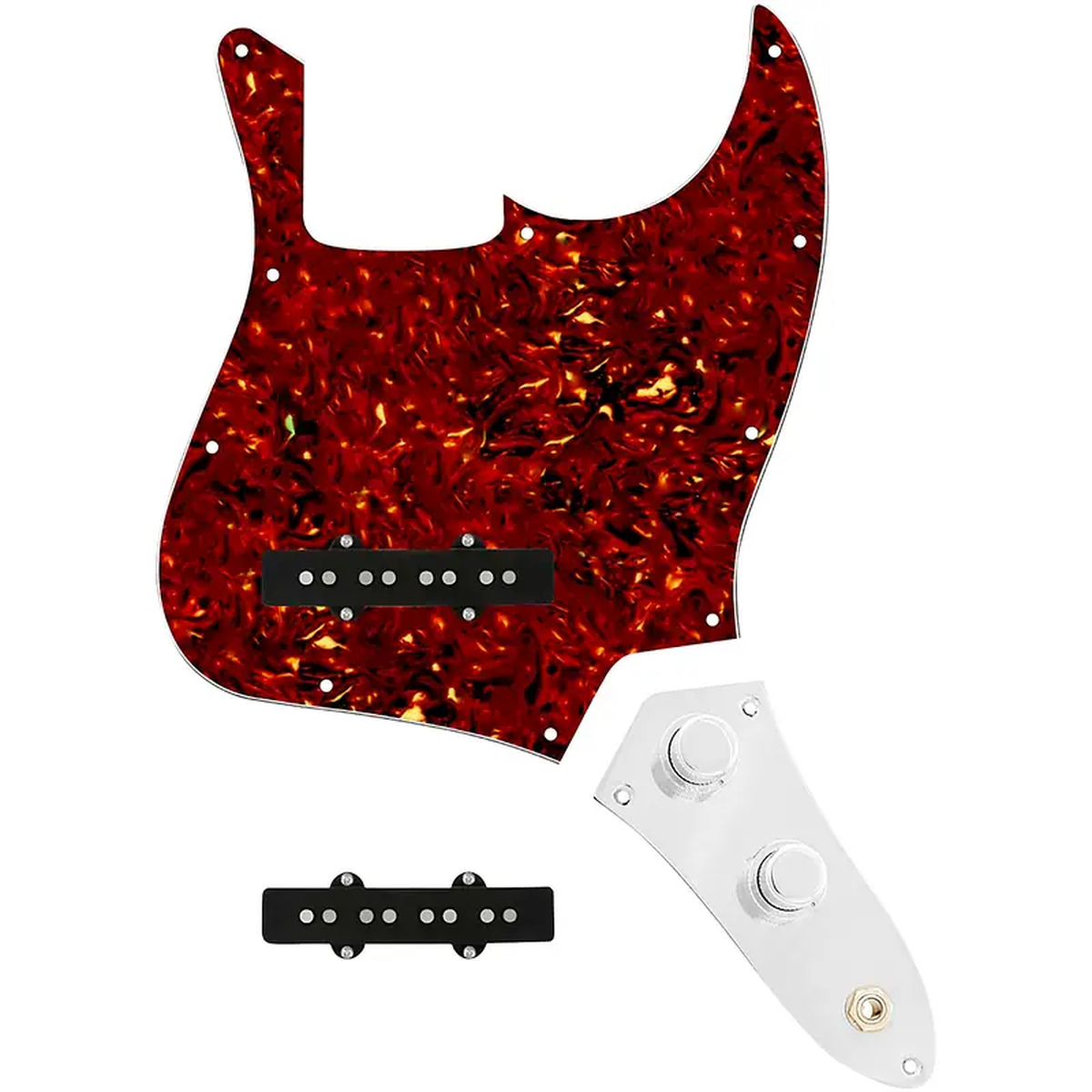 920D Custom Jazz Bass Loaded Pickguard With Pocket (Vintage) Pickups and JB-CON-C Control Plate
