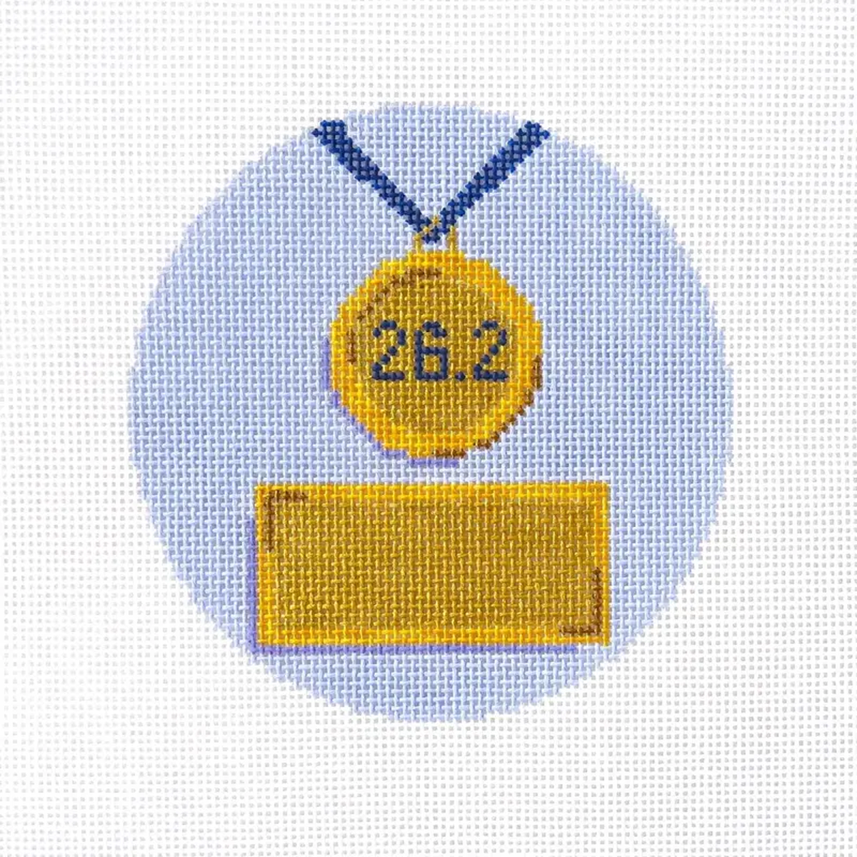 Alice 038 Blue Marathon Medal Needlepoint Canvas