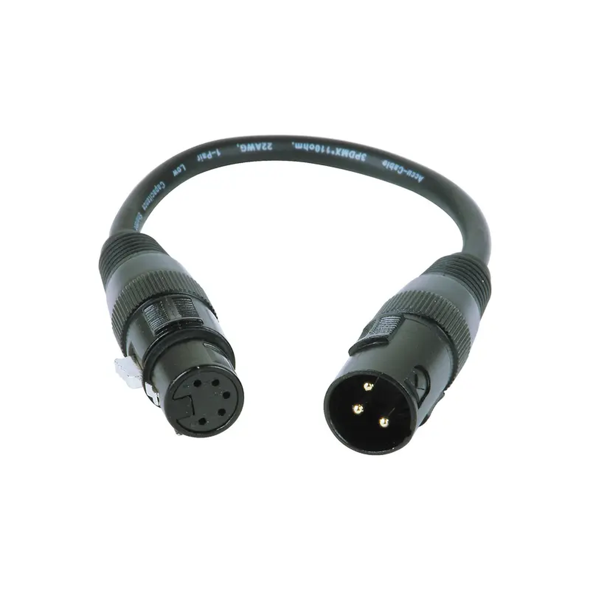 American DJ 3-Pin Male XLR to 5-Pin Female XLR Turnaround