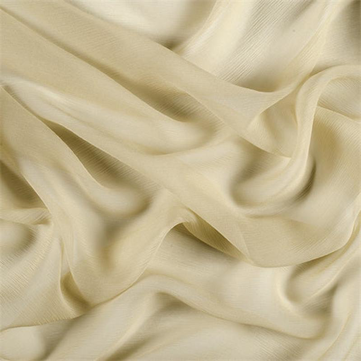 Runway Silks Peridot Green Crinkled Silk Chiffon Fabric 8211 Reorderable