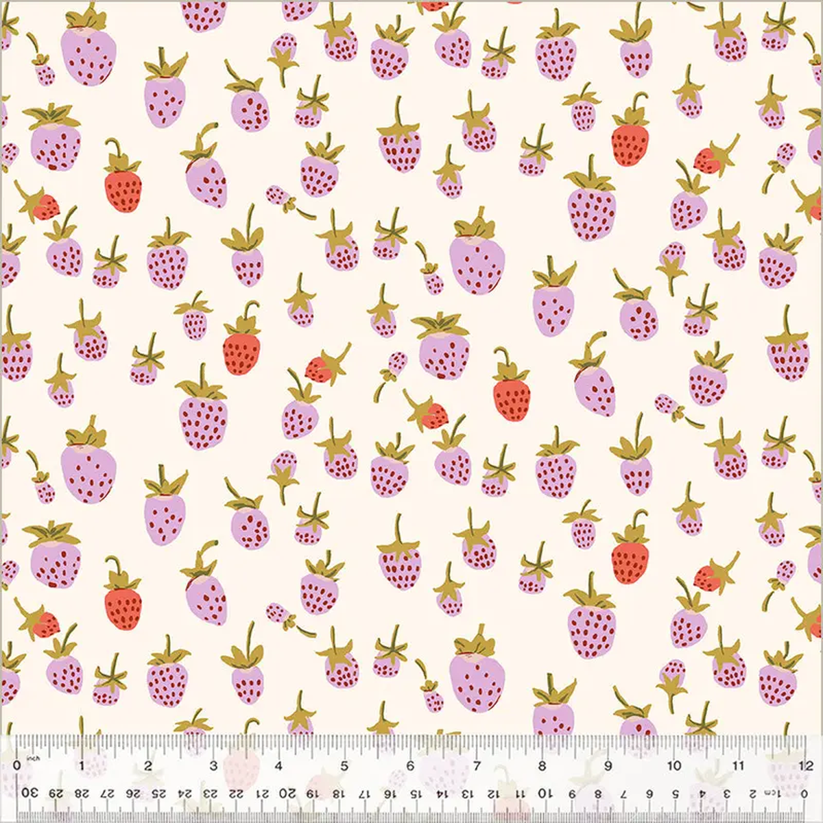 1088221 Quilt Back Heather Ross 37024W-2DES Lilac Strawberry Cotton