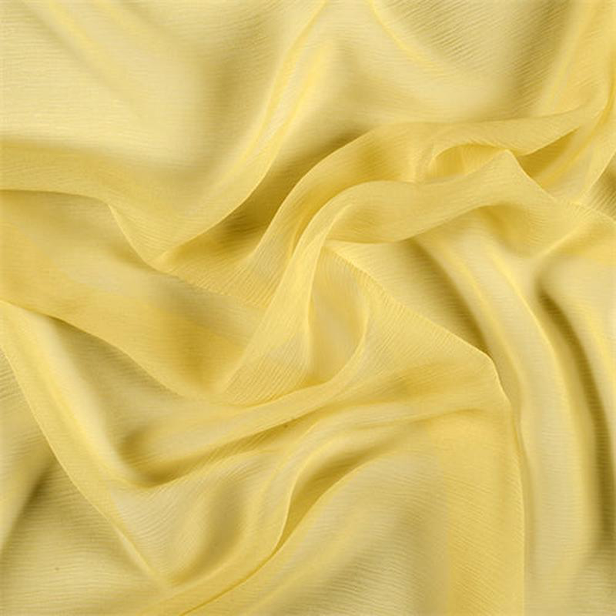 Runway Silks Bright Yellow Crinkled Silk Chiffon Fabric 8211 Reorderable