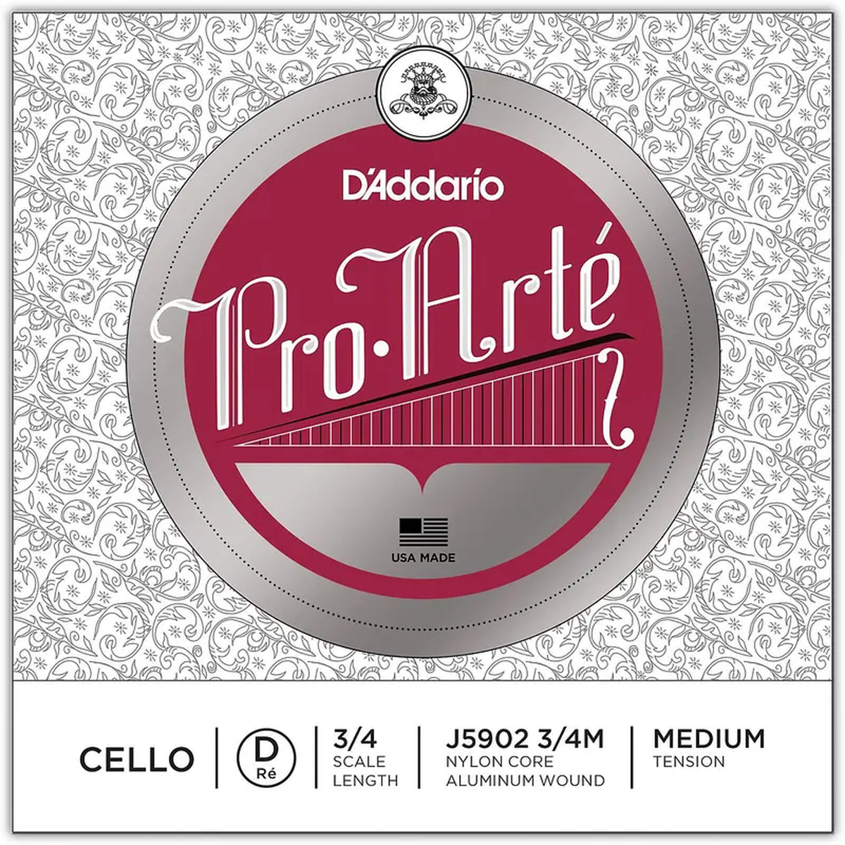 D8217Addario Pro-Arte Series Cello D String