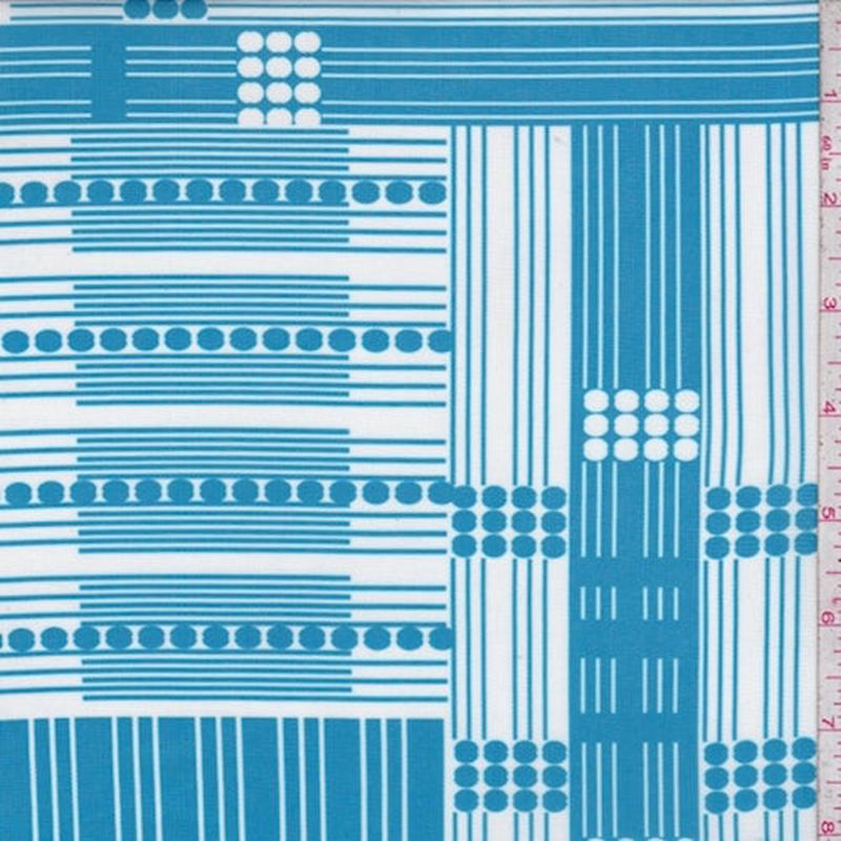 AquaWhite Linear Dot Block Power Mesh Fabric