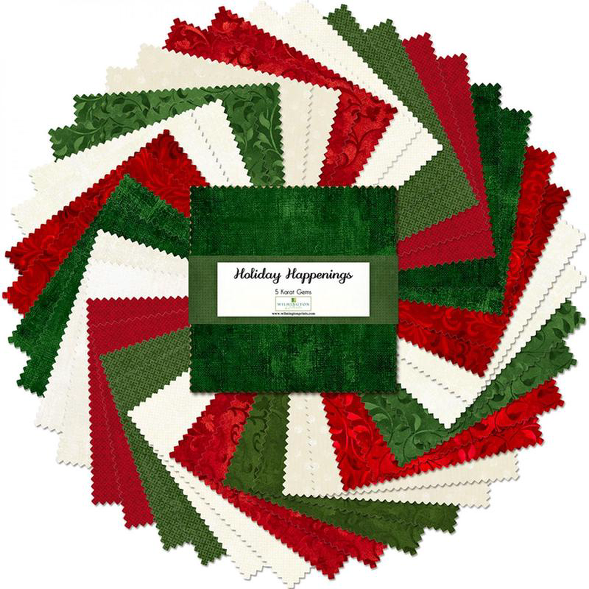 Wilmington Prints Pre-Cuts Holiday Happenings 58243 Squares 507-58-507
