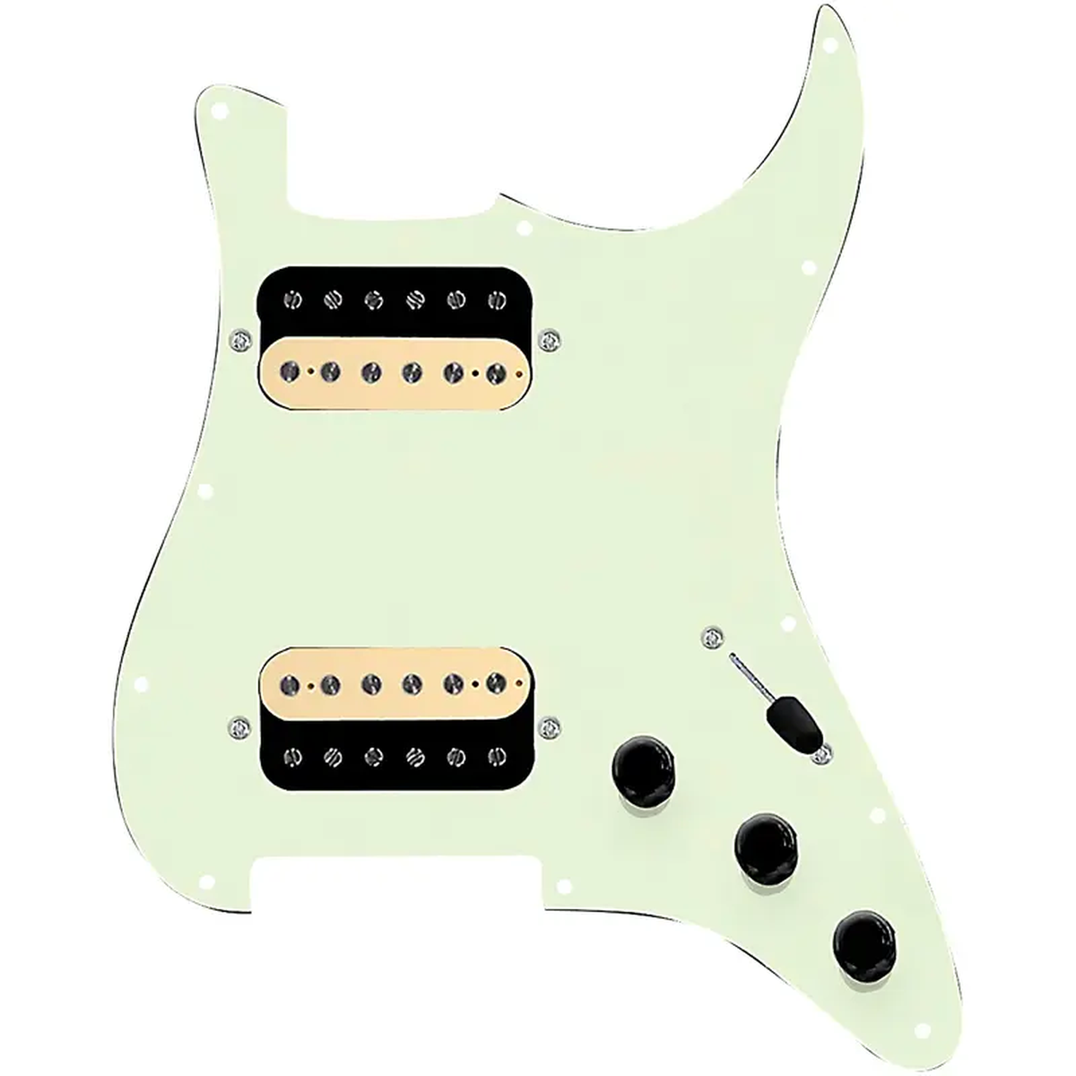 920D Custom HH Loaded Pickguard for Strat With Uncovered Roughneck Humbuckers and S3W-HH Wiring Harness