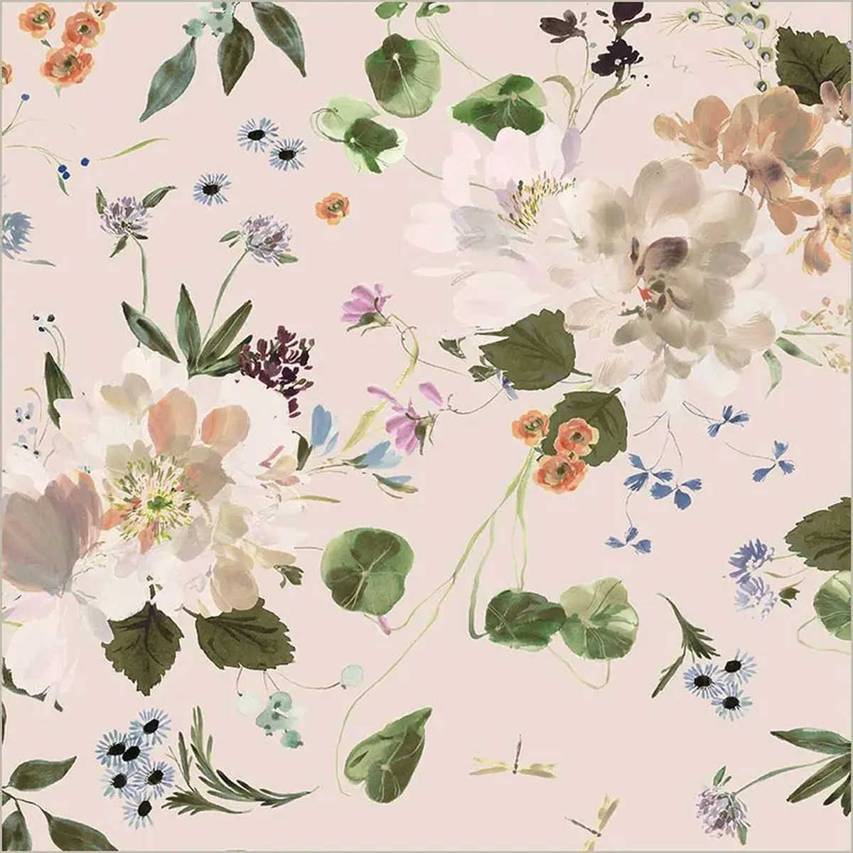 1088221 Quilt Back Kelly Ventura 54872DW-1DES Shell Peony Garden Cotton