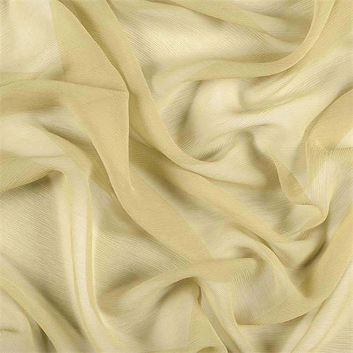 Runway Silks Pale Green Crinkled Silk Chiffon Fabric 8211 Reorderable