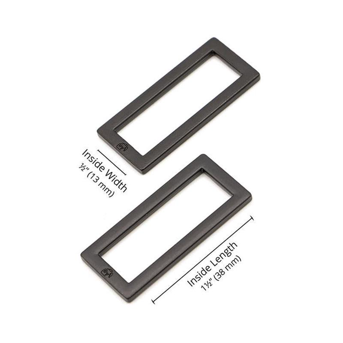 (2) Rectangle Ring 1 128243Black By Annie