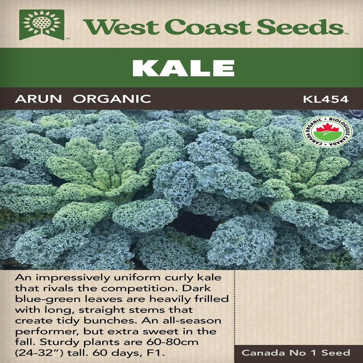 Organic Kale Arun 8211 West Coast Seeds