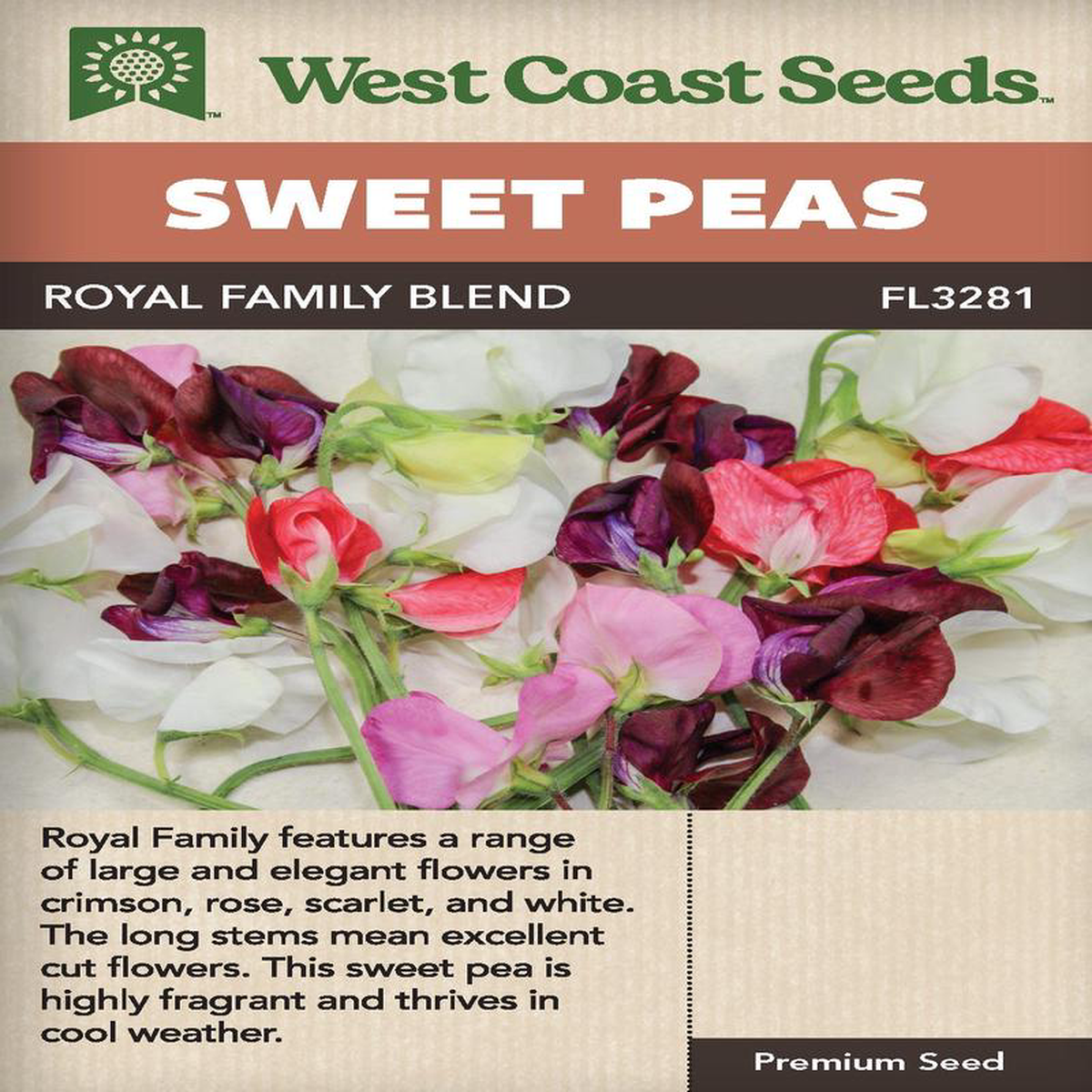 Sweet Peas Royal Family Blend 8211 West Coast Seeds