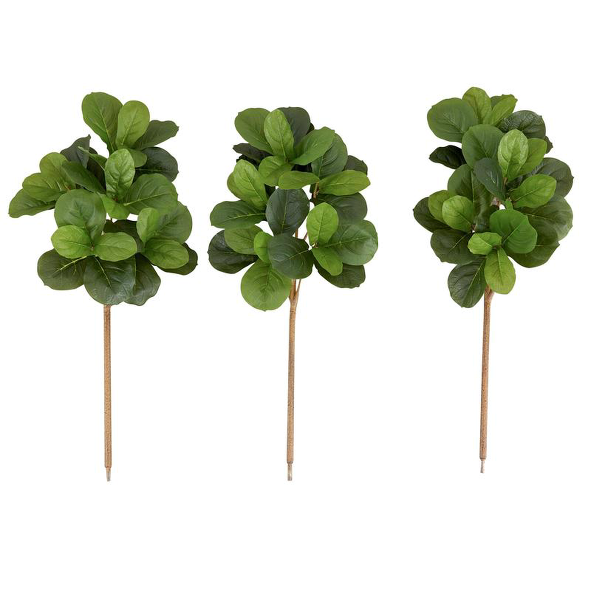35 Artificial Fiddle Leaf Fig Tree 8211 Set of 3 (No Pot)