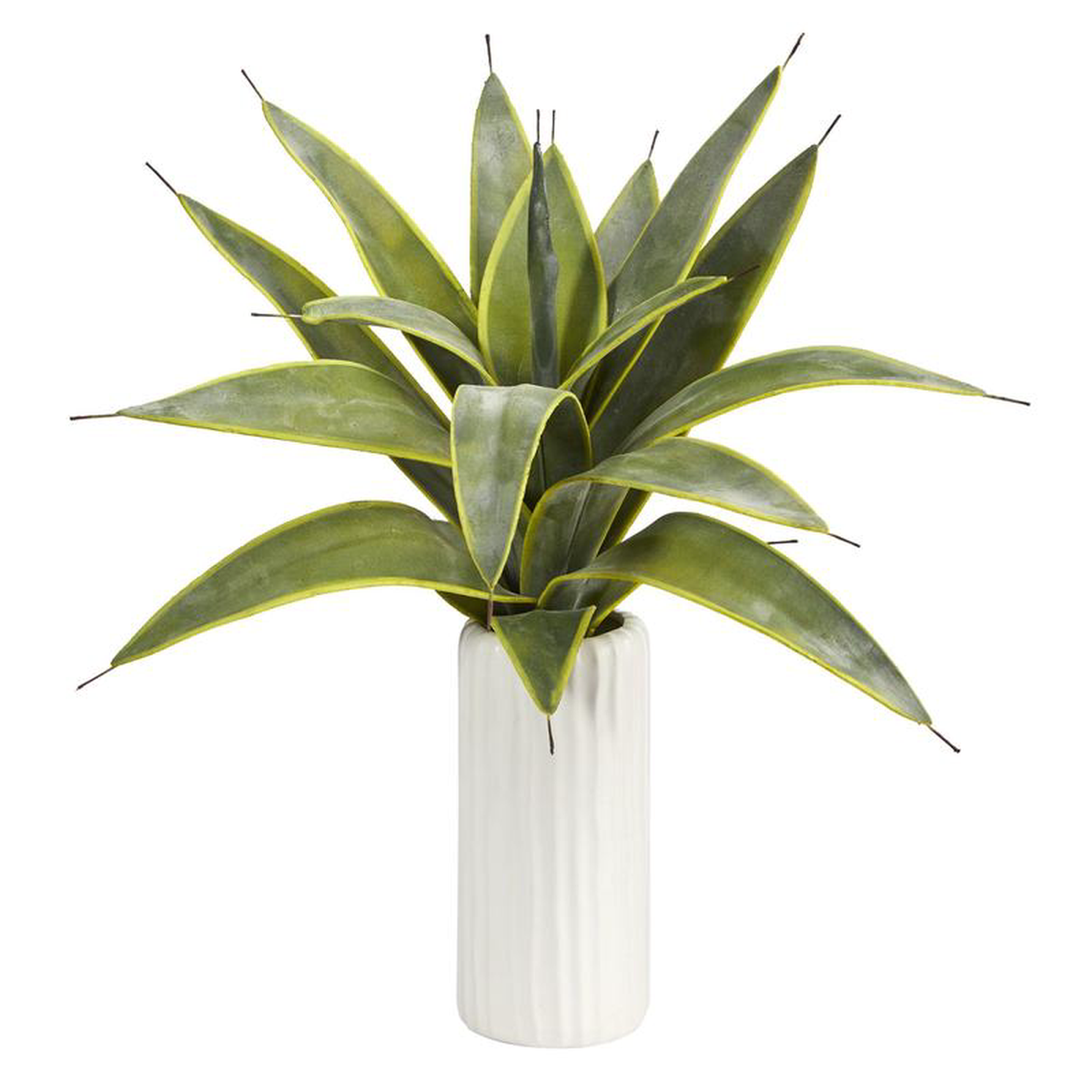 16 Sanseveria Artificial Plant in White Planter