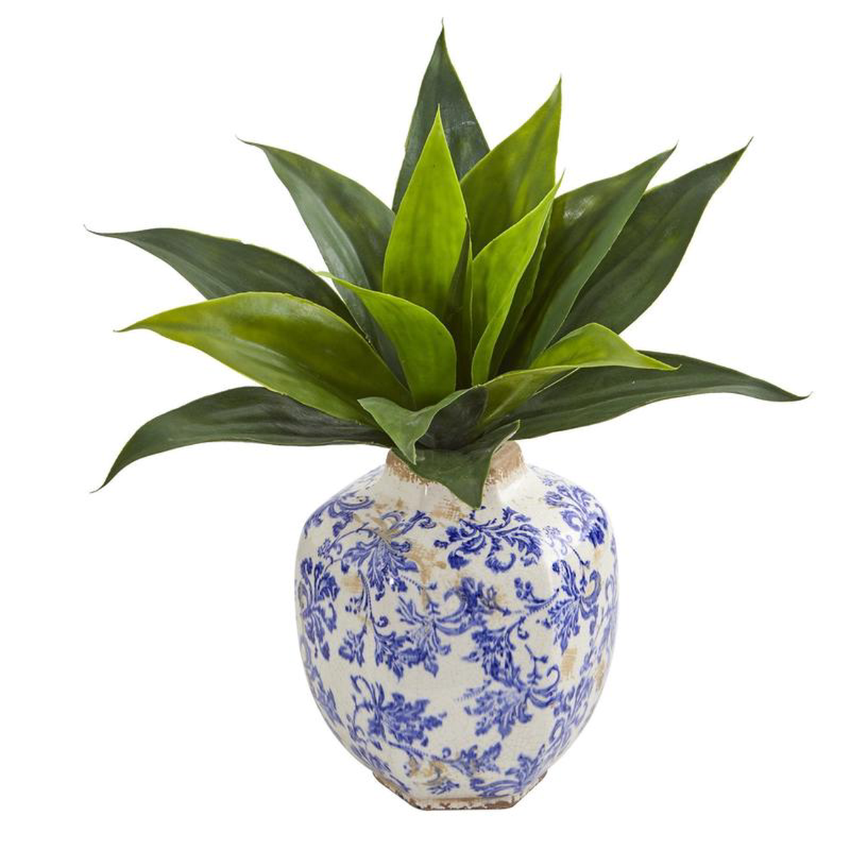 15 Agave Succulent Artificial Plant in Decorative Vase