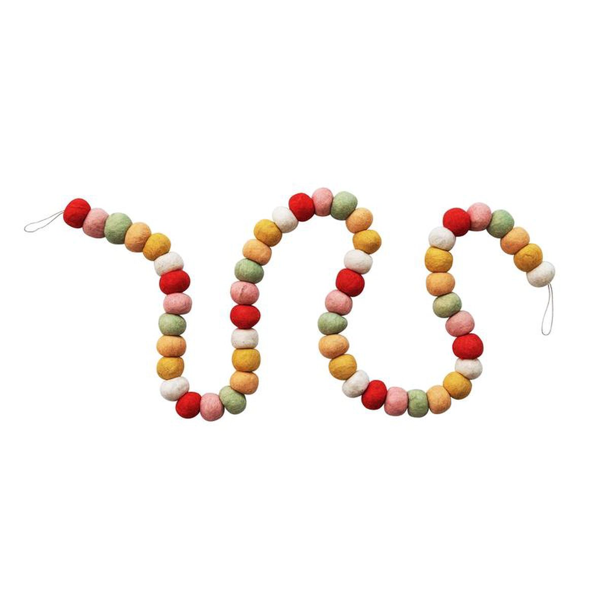 Wool Felt Ball Christmas Garland 72in