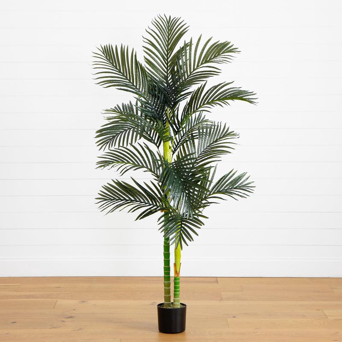 6 Artificial Double Stalk Golden Cane Palm Tree