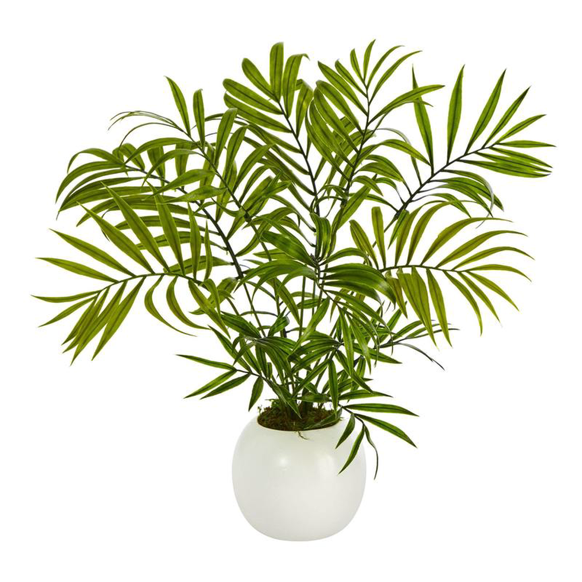 14 Mini Areca Palm Artificial Plant in White Planter