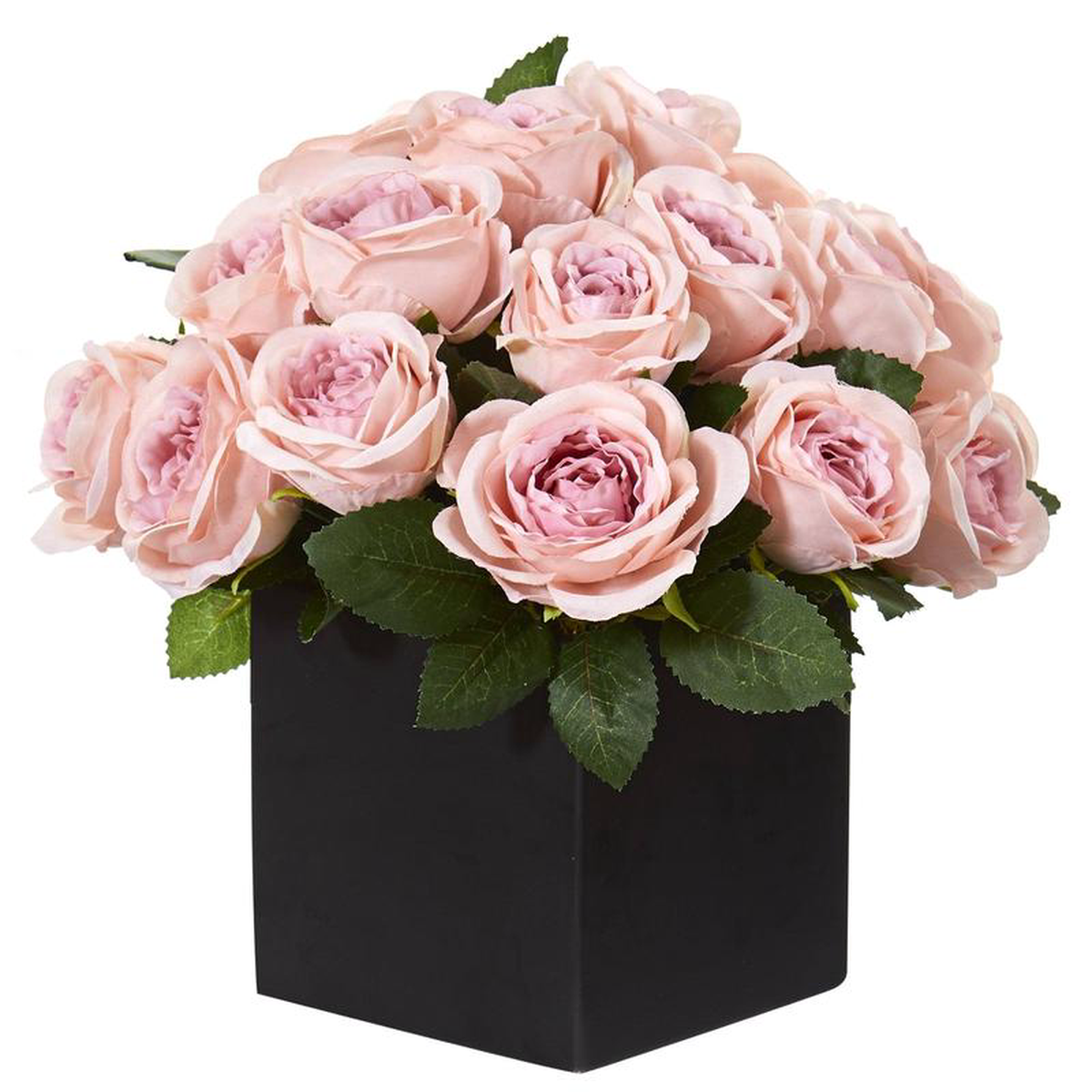 11 Rose Artificial Arrangement in Black Vase