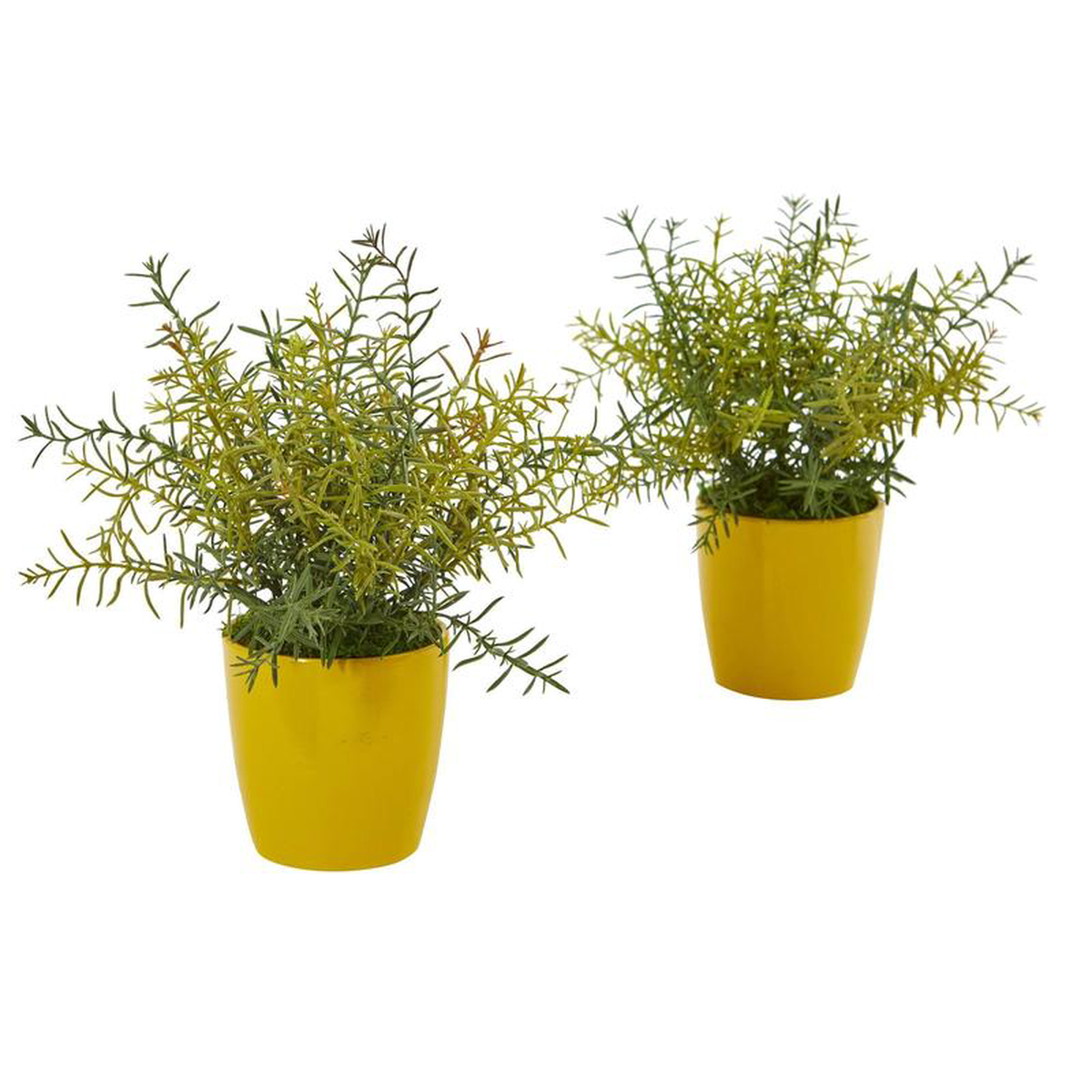 12 Rosemary Artificial Plant in Yellow Planter (Set of 2)