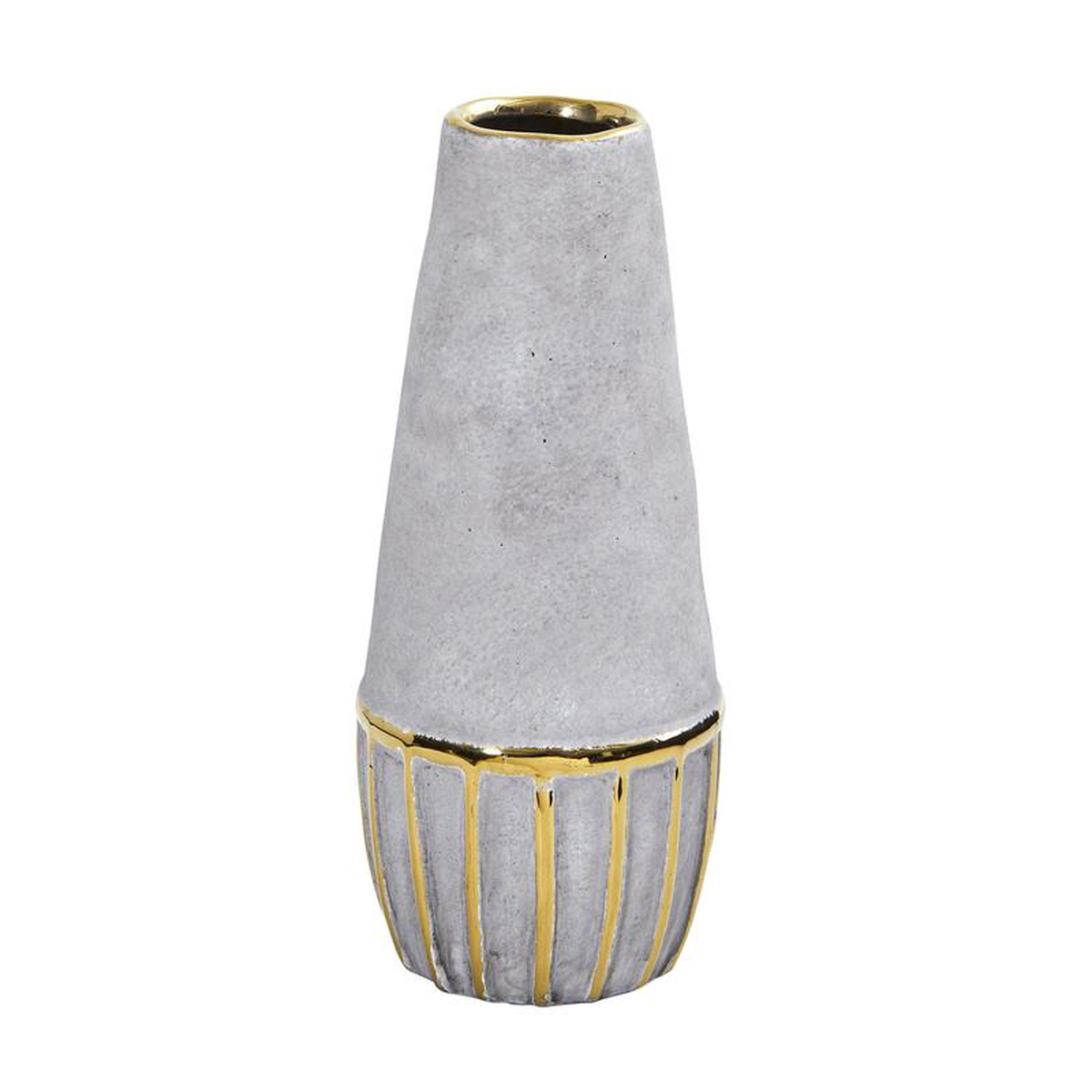 10 Regal Stone Decorative Vase with Gold Accents