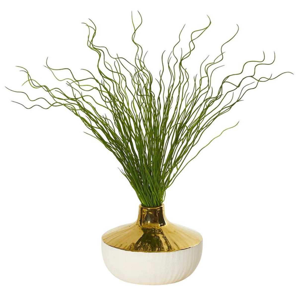 19 Curly Grass Artificial Plant in Designer Planter