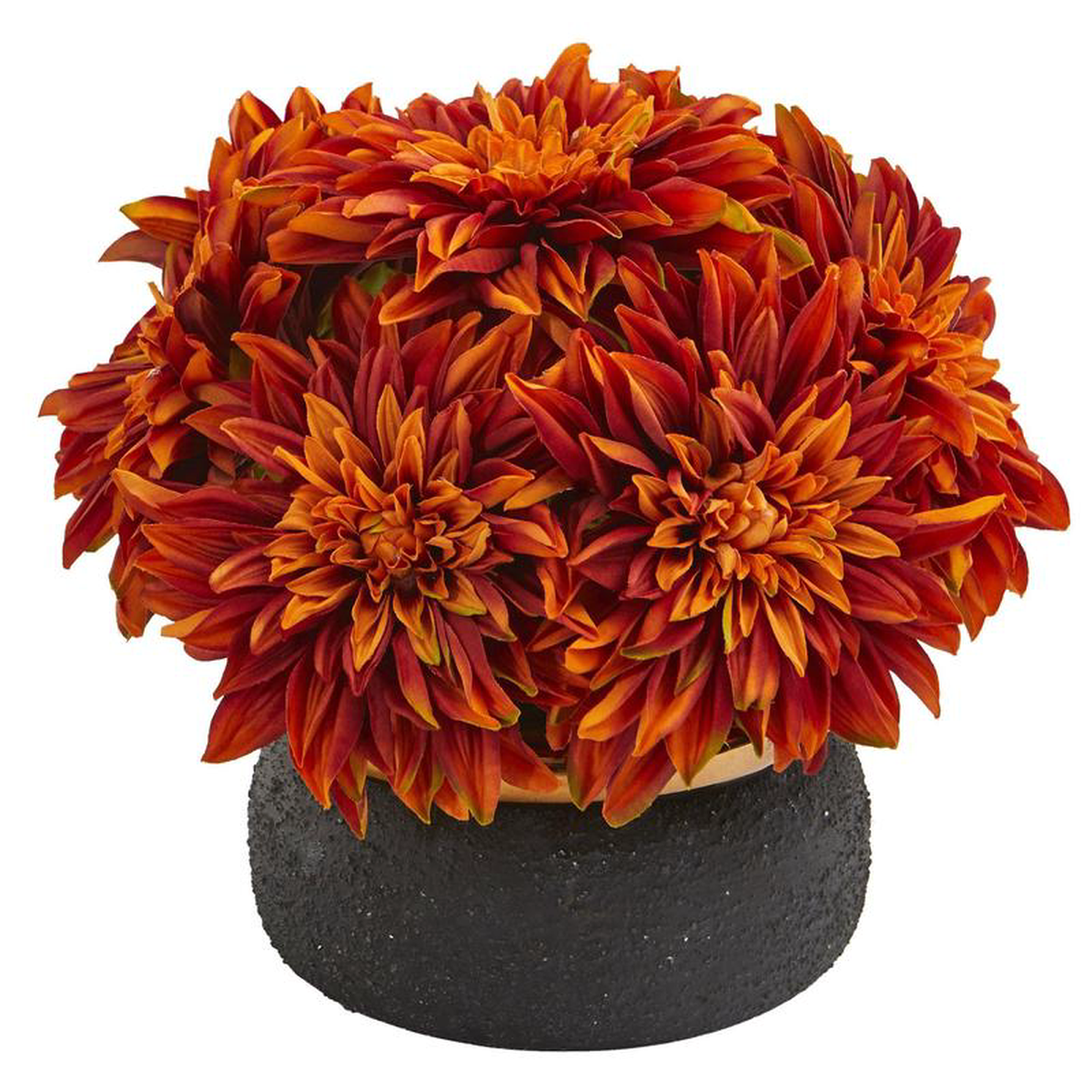 13 Dahlia Artificial Arrangement in Stoneware Vase