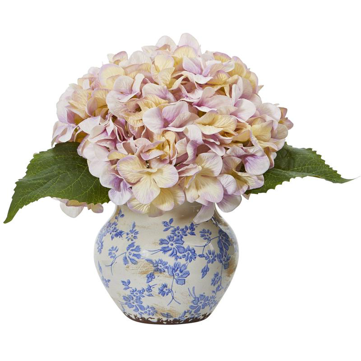 13 Hydrangea Artificial Arrangement in Floral Vase