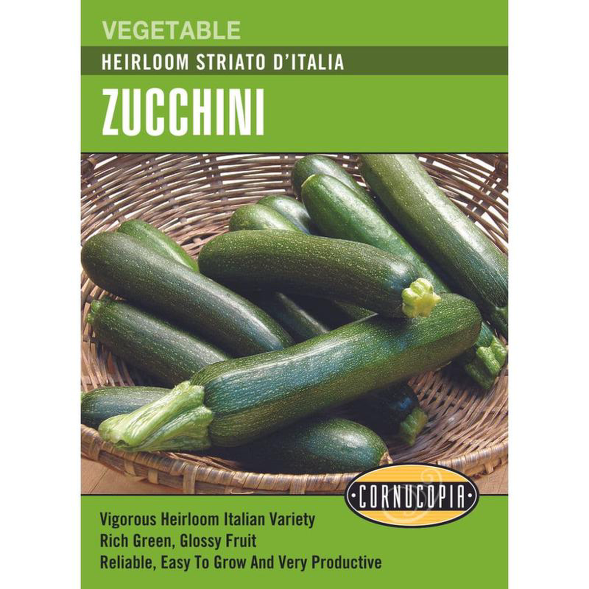 Zucchini Striato D8217Italia 8211 Cornucopia Seeds