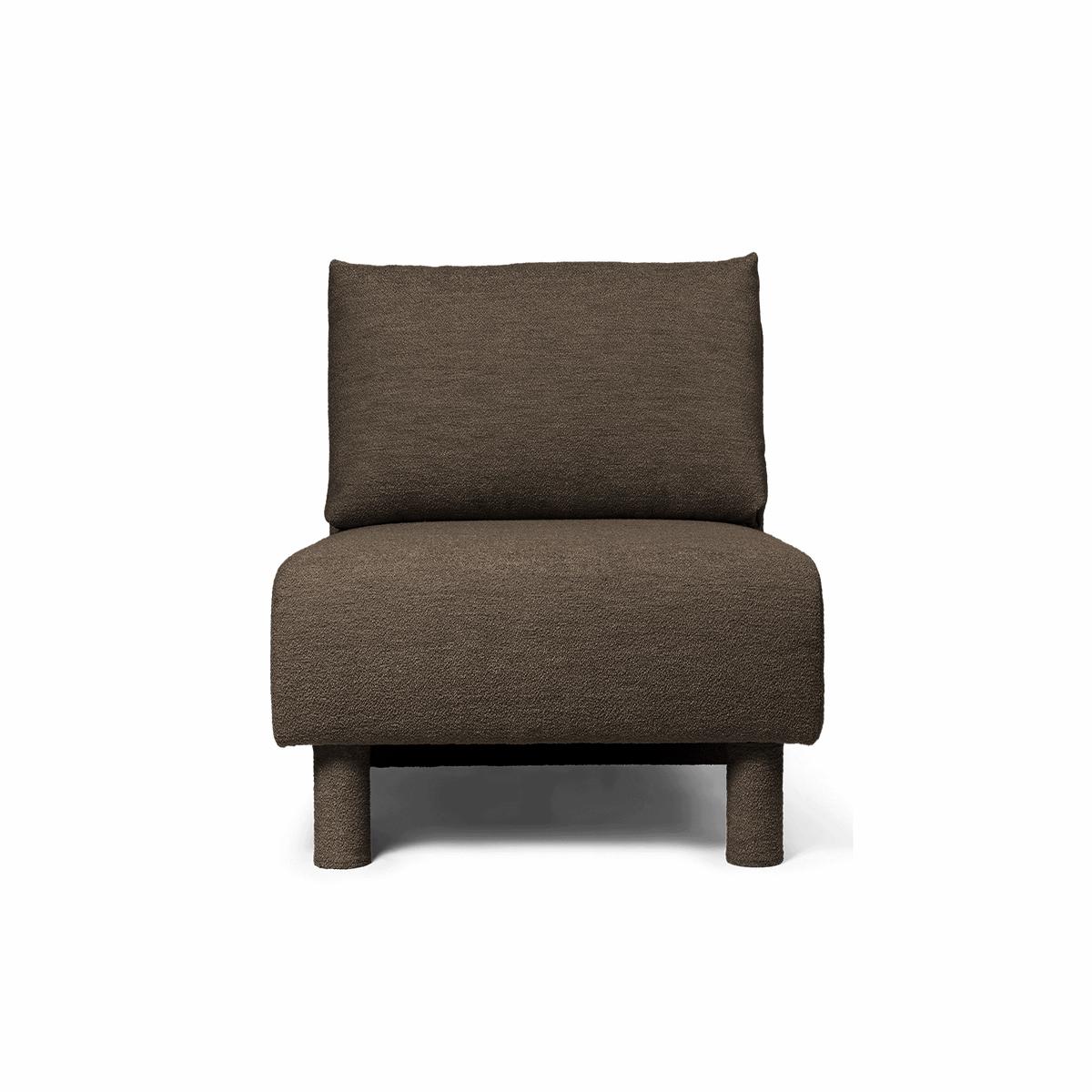 Dase Sofa Center - Soft Boucl - Dark Brown