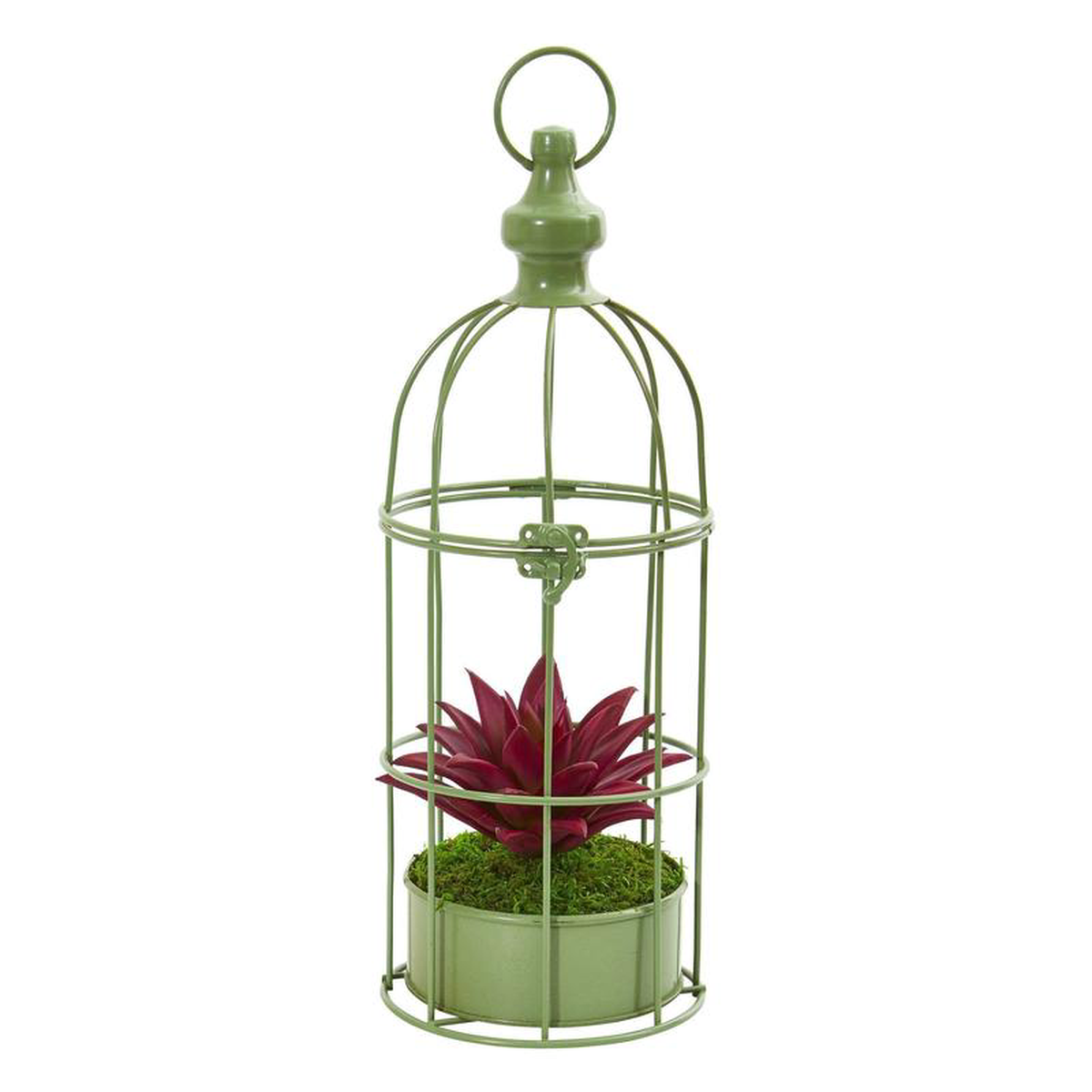 15 Succulent Artificial Plant in Decorative Cage