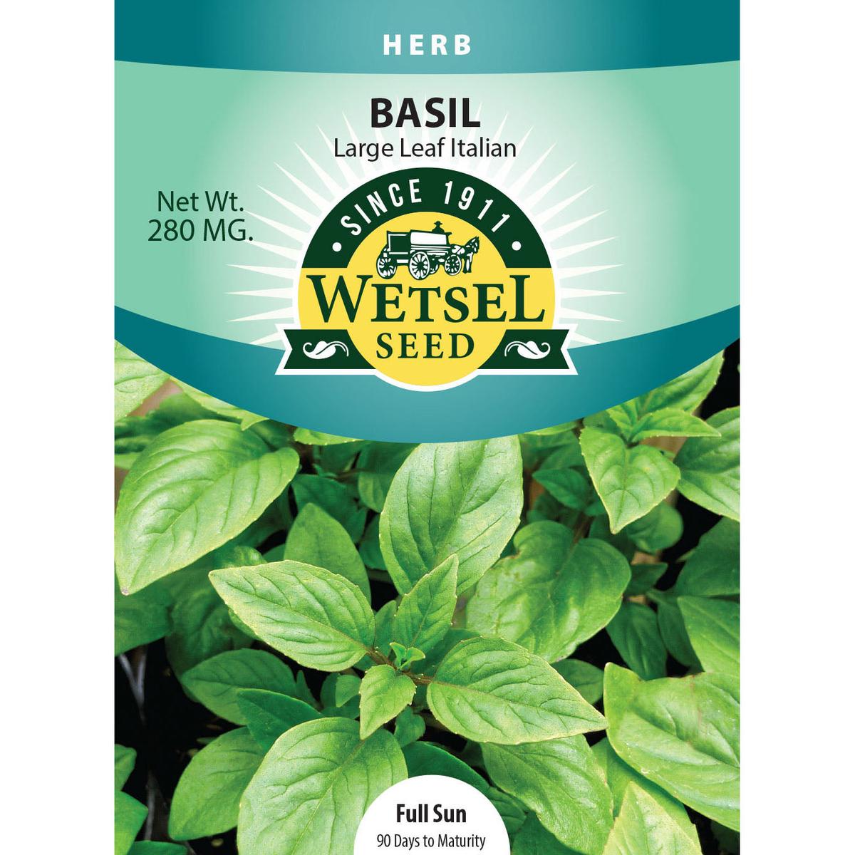 Wetsel Seed Large Leaf Italian Basil Seed