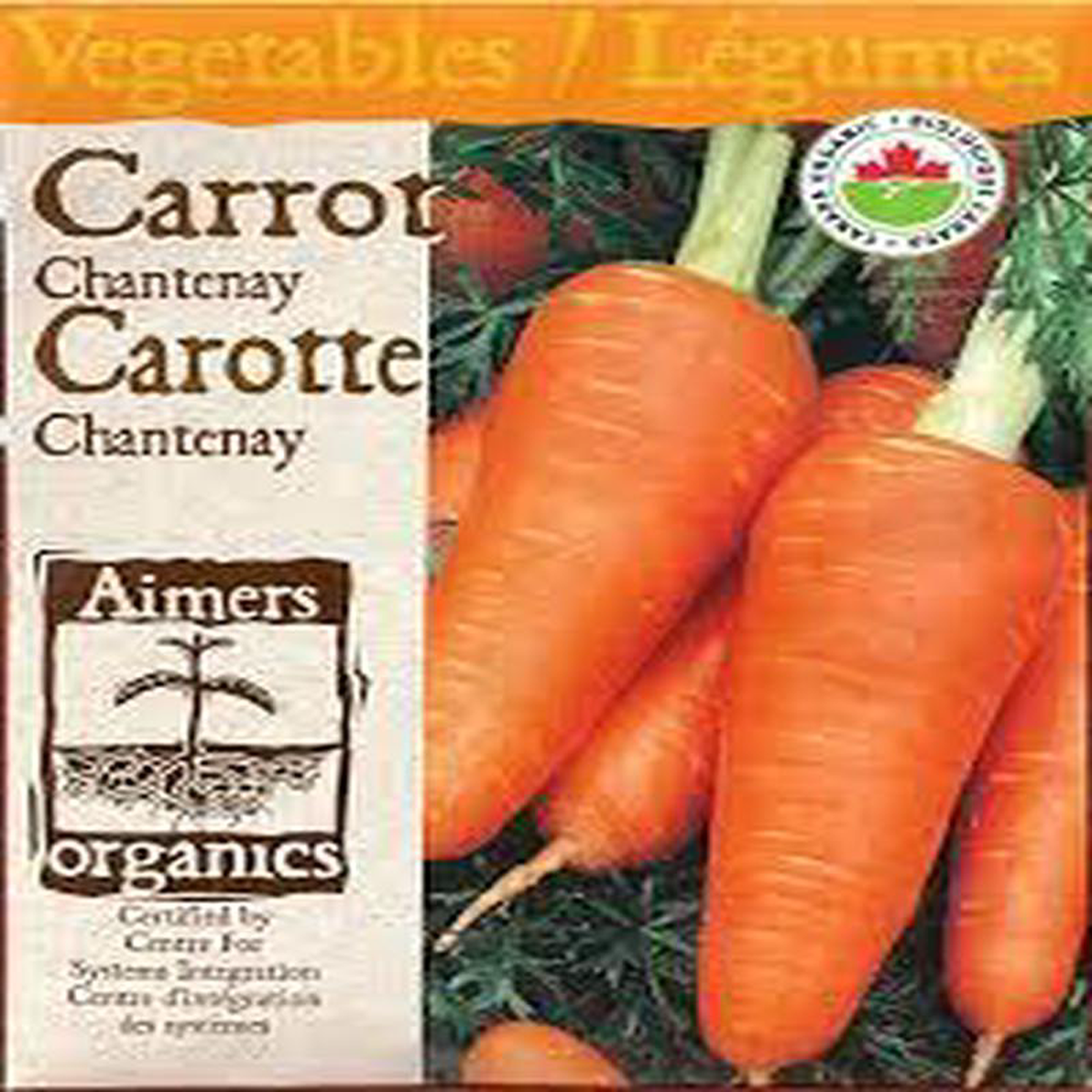 Aimers Organic Carrot Chantenay Seed Packet