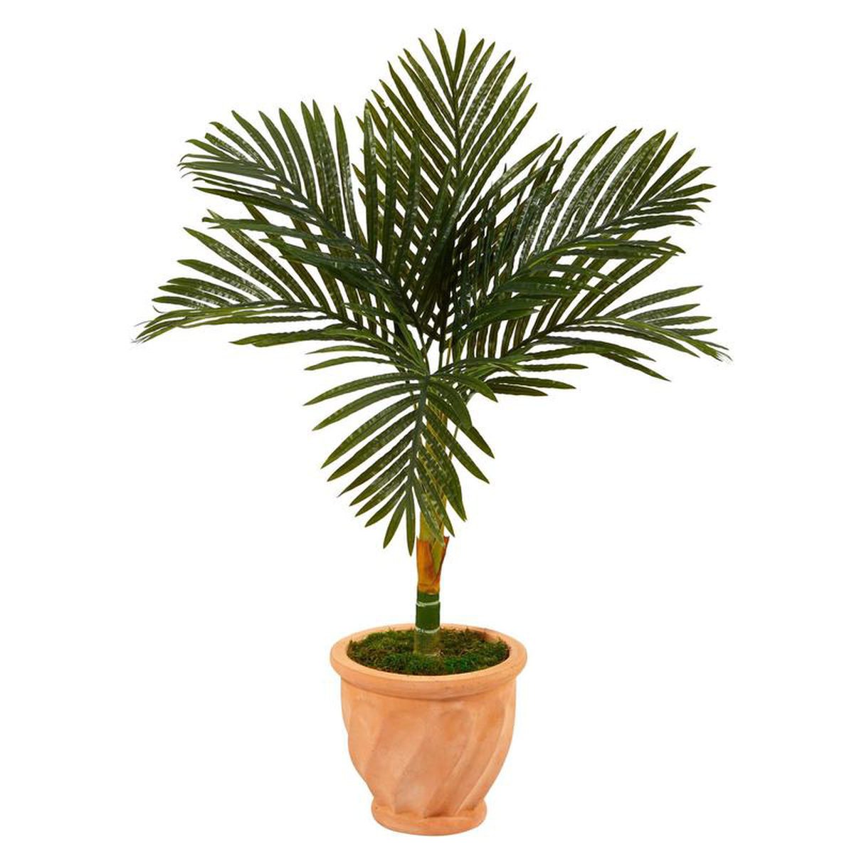 3.5 Golden Cane Artificial Palm Tree in Terra-Cotta Planter