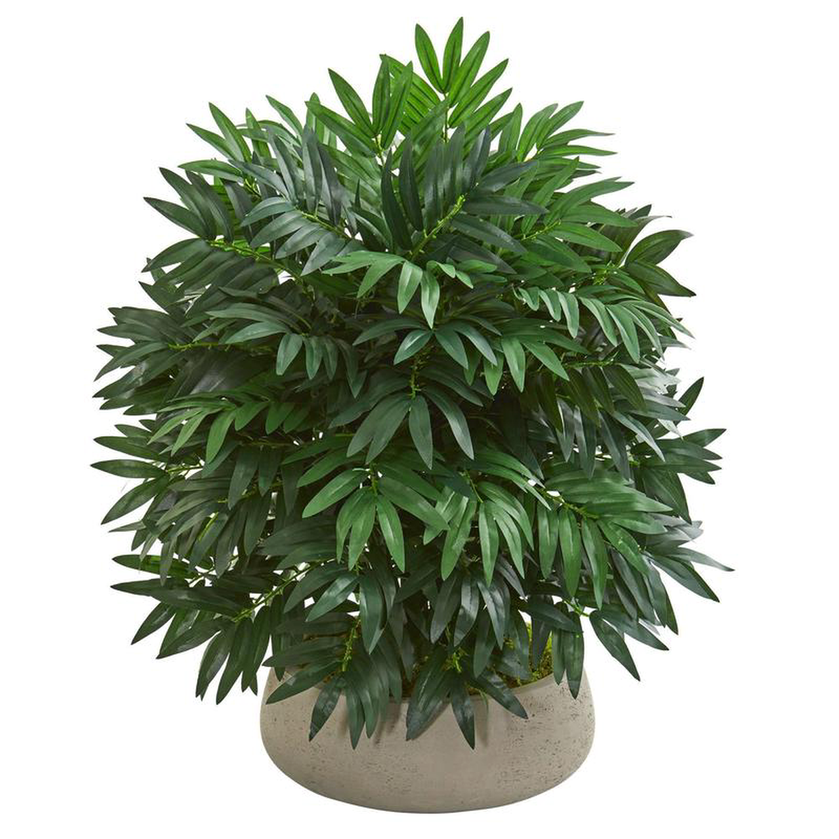 30 Bamboo Palm Artificial Plant in Stone Planter