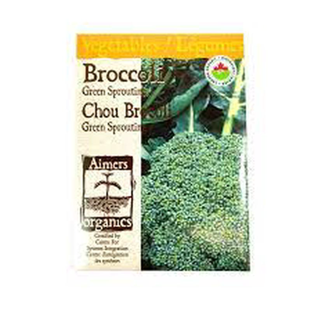 Aimers Organic Broccoli Green Sprouting Seed Packet