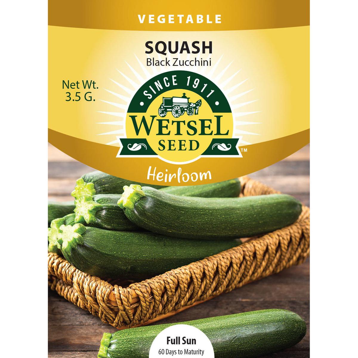 Wetsel Seed Heirloom Squash Black Zucchini Seed